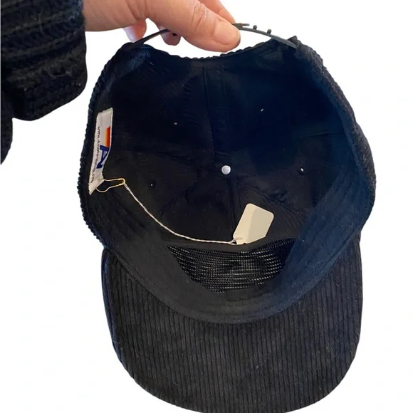 new Aviator Nation Bolt Vintage Corduroy black Trucker Hat - Picture 7 of 12